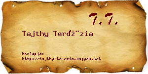 Tajthy Terézia névjegykártya