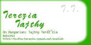 terezia tajthy business card